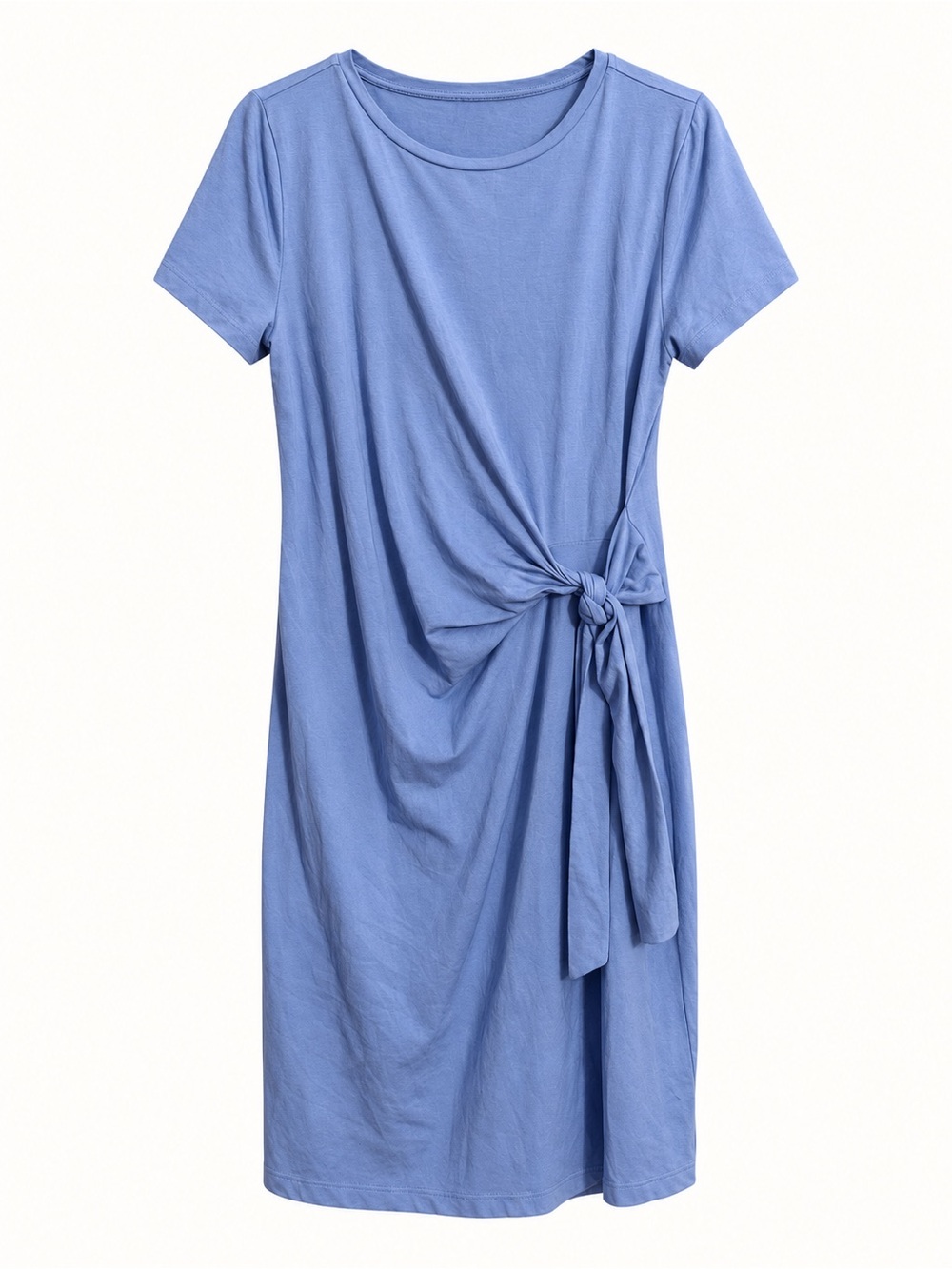 LOFT Blue Side Tie T-Shirt Dress | Size L
